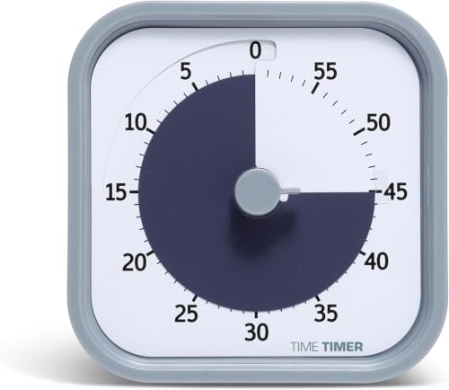 Time Timer MOD 60-Minute Visual Timer, Home Edition, Silent Operation, Study Tool for Homeschool and Office Use (Pale Shale) 3.47 in. (Pack of 10) - color: Pale Shale, size: 3.47 Inch (Pack of 10), style: Timer
