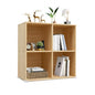 4-Cube Solid Wood Bookcase, 2-Tier Wood Storage Organizer, 23.6in