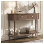 JOINICE 43" Entryway Table with Drawers,Fluted Console Table with Storage Shelf,Narrow Sofa Table for Living Room,Hallway,Foyer,Walnut - color: Walnut