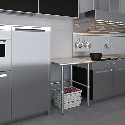 30 in. x 30 in. Open Base Stainless Steel Work Table | Residential & Commercial | Food Prep | Heavy Duty Utility Work Station | NSF - size: 30 in. Length x 30 in. Width