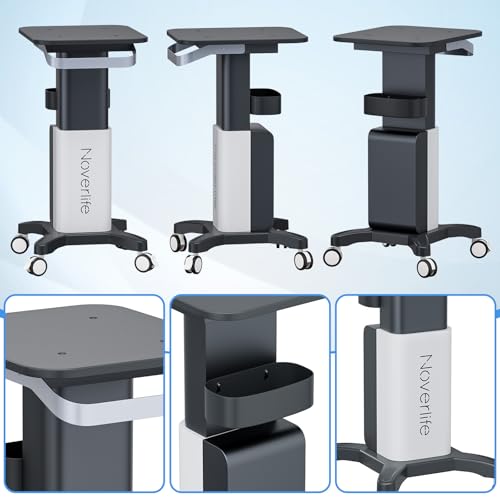 Noverlife Esthetician Cart, 260lbs Load Deluxe Beauty Salon SPA Facial Cart | Heavyt Duty Esthetician Trolley Cart, Wider Handle Thicker Posts Larger Top, Stain-resistant Mobile Cart for Facial RF Device - color: Deluxe - Wider Handle/Posts/Top