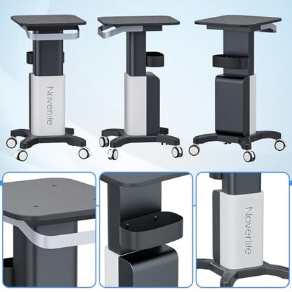 Noverlife Esthetician Cart, 260lbs Load Deluxe Beauty Salon SPA Facial Cart | Heavyt Duty Esthetician Trolley Cart, Wider Handle Thicker Posts Larger Top, Stain-resistant Mobile Cart for Facial RF Device - color: Deluxe - Wider Handle/Posts/Top