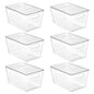 Vtopmart 6 Pack Clear Stackable Storage Bins with Lids, Large Plastic Containers with Handle for Pantry Organizer and Storage,Perfect for Bathroom,Cabinet,Kitchen,Fridge,Closet Organization - size: L( 11"L x 7.5"W x 6"H)