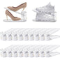 Clear 20 Pack Shoe Slot Organizer, Shoe Stacker Organizer Holders for A Pair of Shoes, Adjustable Thickening Double Layer 50% Shoe Space Saver Rack Storage for Closet (clear, 20 pack) - size: 20 Pack