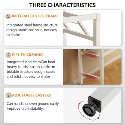 31.5 Inch Folding Table，Square Folding Desks for Small Space,Small Foldable Desk No Assembly,Rustic Brown. - color: Frame：black/Board：rustic Brown, size: 31.5" x 19.7"