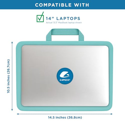 LAPGEAR Compact Lap Desk – Aqua Sky, Fits 14" Laptops - color: Aqua Sky, size: 14″ Laptop (Compact)
