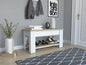 1-Shelf Lid Top Storage Table Light Oak and White