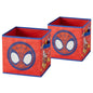 Marvel Spiderman Storage Bins,10" Collapsible Fabric Cubes, Pack of 2,Kids Organizer, Nursery & Bedroom Decorative Storage Boxes with Handles