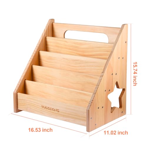 Montessori Bookshelf,Toddler Bookshelf for Kids,Organize Your Little One's Reading Adventure with Our Bookshelf - Perfect for Kids!(Wood)
