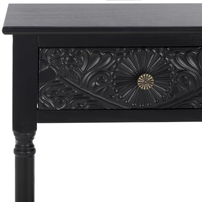 SAFAVIEH Home Collection Josie Black 2-Drawer Console Table for Living Room Foyer Bedroom Hallway Entryway Office - color: Black