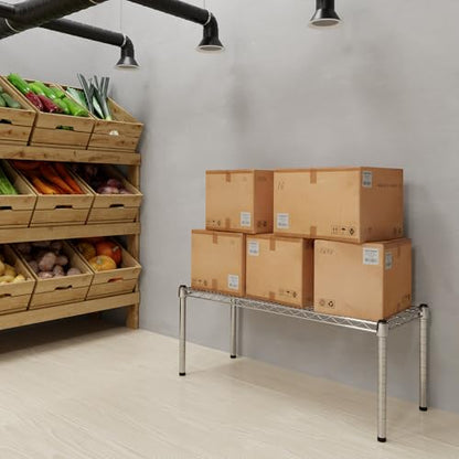 14" Deep x 36" Wide x 14" Height Wire Shelving Kit | 1-Tier | NSF Commercial Storage Rack Unit - size: 14" Deep x 36" Wide