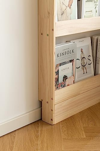 Solid Wood Bookshelf Bookcase Book Shelf Organizer for Books, Toy Storage Bookshelf Rack Wall for Kids and Adults (Width 31.5in (80CM)) - size: Width 31.5in (80CM)
