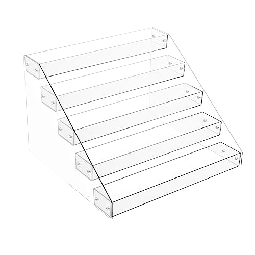 Tiered Spice Rack Acrylic, 5 Tier Clear Spice Rack Organizer for Cabinet, Vertical Spice Rack Shelf Durable Kitchen Seasoning Organizer for Countertop, Cabinet, Pantry, Kitchen Storage (5 Tier) - color: 5 Tier