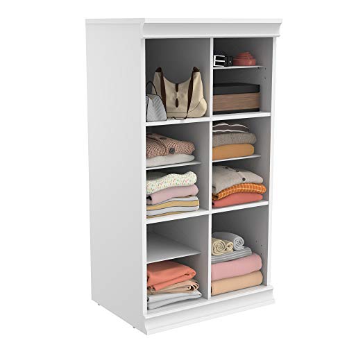 ClosetMaid Modular Storage Shelf Unit with 12 Adjustable Shelves & Dividers, White - color: White
