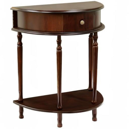 Frenchi Furniture Table, Espresso, 11.6 in x 23.7 in x 28 in