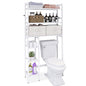 SMIBUY Over The Toilet Storage with Drawers, Large Bathroom Space Saver Organizer Rack, Freestanding Behind Toilet Stand with 6-Tier Shelf and Waterproof Feet Pad for Restroom, Laundry (White) - color: White