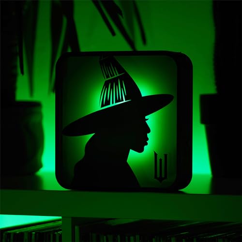 Numskull Official Wicked Acrylic Elphaba the Witch Desk Lamp Wall Light for Bedroom, Office, Home, Study, Work - for Fans of Collectible Movie Merchandise - color: Wicked Elphaba