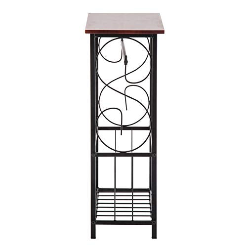 Vasitelan End Table,Industrial Retro Small Side Table for Small Spaces Living Room Bedroom Kitchen and Office (Coffee) - color: Coffee