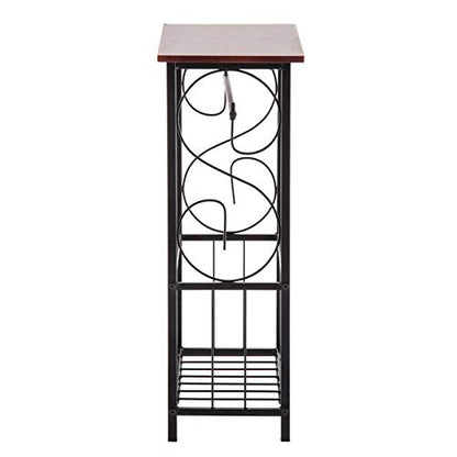 Vasitelan End Table,Industrial Retro Small Side Table for Small Spaces Living Room Bedroom Kitchen and Office (Coffee) - color: Coffee