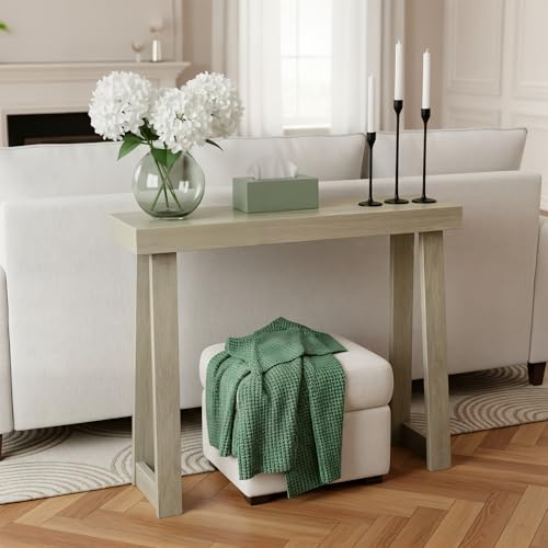 Plank+Beam Classic Console Table, 36 Inch, Seashell | Non-Toxic Finishes, Versatile Design, Elegant Details, Easy Assembly, Quick Setup, Solid Wood - color: Seashell, size: 36" Console Table