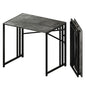 Lutown-Teen Small Folding Computer Desk 32 inch, Writing Gaming Computer Desk for Small Spaces, No Assembly Required Office Desk, Grey - color: Grey, size: 32 Inch