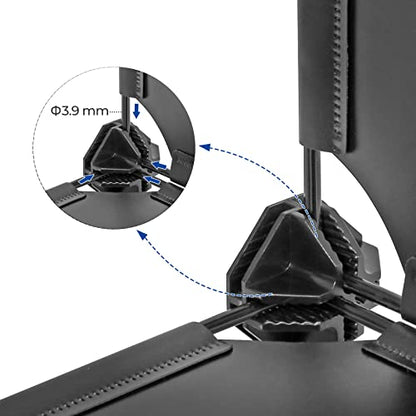 SONGMICS Plastic Connectors for DIY Wire Cube Storage Unit, 20 Pieces, ABS Connector with 8 Slots, Black AULPC0B20