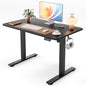 Cubiker 40 x 24 Inch Standing Desk, Stand up Height Adjustable Home Office Electric Table, Sit Stand Desk with Splice Board, Black Frame & Black Desktop - color: Black, size: 40x24