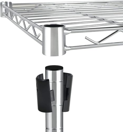 Simple Deluxe Heavy Duty 5-Tier Storage Shelving Unit, 35.83" W x 13.98" D x 61.02" H, 1250 Lbs Loading Capacity, Chrome - color: Chrome, size: 5-Tier, 36"W x 14"D x 61"H