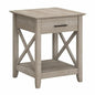 Bush Home Key West Nightstand with Drawer in Washed Gray