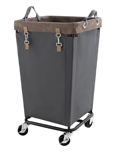 StorageWorks 160L Laundry Basket with Wheels, Rolling Hampers for Clothing - color: Grey, size: 160L