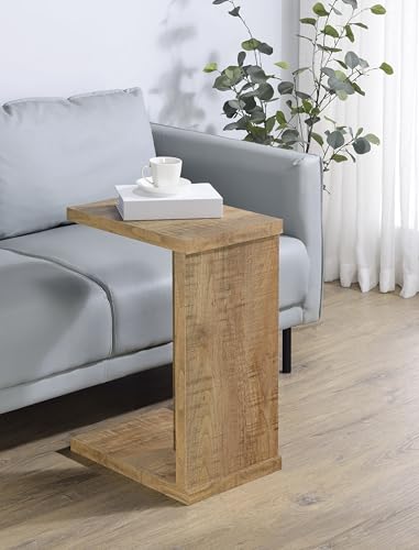 Coaster Home Furnishings - Clower - Wood - C-Shaped Side Table with Rectangular Top, Open Form, and Square Edges - Living Room - Mango - 930277 - color: Mango