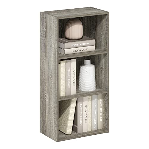 Furinno Luder 3-Tier Open Shelf Bookcase, French Oak - color: French Oak, size: 3-Tier, 9.3 x 16 x 31.4
