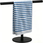 T-Shape Towel Holder, Black | Towel Rack Stand, Bathroom Vanity Countertop, Bathroom Kitchen - color: Black-1pc