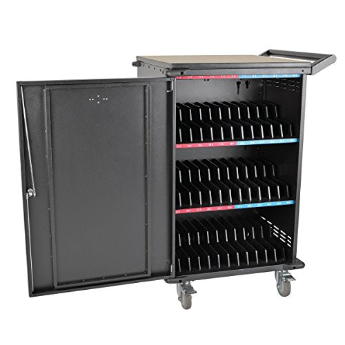 Tripp Lite 36-Port AC Charging Cart Storage Station for Chromebooks, Laptops, & Tablets - Hourly Timer alternates Charging Zones to Help Prevent overloads, 2-Year Warranty (CSC36AC) - size: 36 AC Port, style: Cart