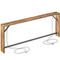 TIQLAB Sofa Table, 79 inch Long Console Table Behind Couch, Narrow Entryway Table with Angled Metal Frame, Industrial Console Table for Entryway, Rustic Brown - color: Rustic Brown, size: 79''L x 5.9''W x 31.5''H