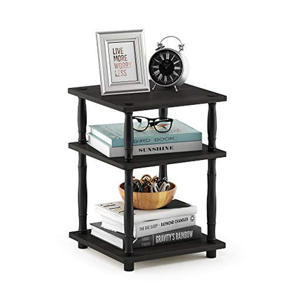 Furinno Turn-N-Tube Easy Assembly Multipurpose End Table / Side Table / Sofa Table / Nightstand, Classic Tubes, French Oak Grey/Black - color: French Oak Grey/Black, style: Contemporary