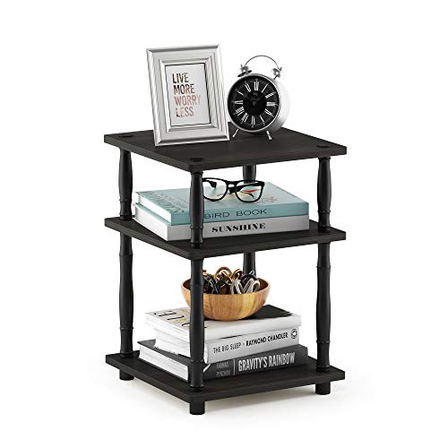 Furinno Turn-N-Tube Easy Assembly Multipurpose End Table / Side Table / Sofa Table / Nightstand, Classic Tubes, French Oak Grey/Black - color: French Oak Grey/Black, style: Contemporary