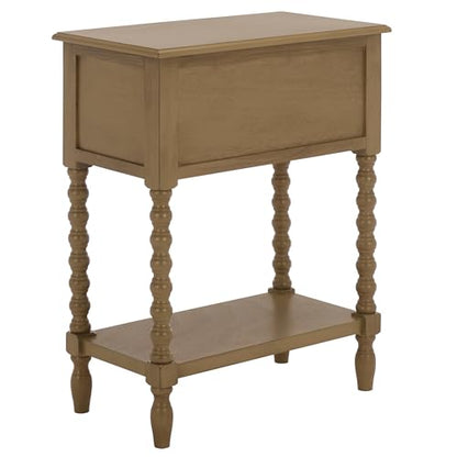 SAFAVIEH Furniture - Athena 3-Drawer Console Table - Desert Brown - Solid Wood - Farmhouse Classic Design - Ideal for Entryway, Living Room, Hallway, 23.5" W x 13" D x 29.5" H (CNS5703F) - color: Desert Brown