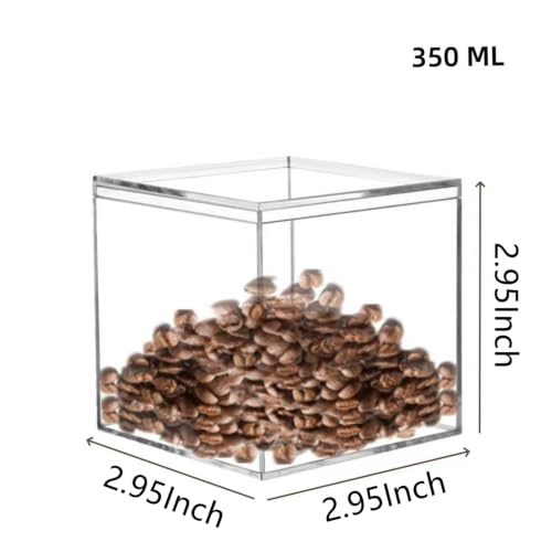 KissYou Acrylic Box with Lid 2 Pieces Clear Square Cube Jewelry Storage Box Small Plastic Containers for Weddings, Candies & Accessories - size: 2.95 x 2.95 x 2.95 Inch