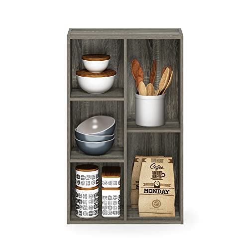 Furinno Luder 5-Cube No Tool Assembly Open Shelf, French Oak - color: French Oak, size: 5-Cube No Tool