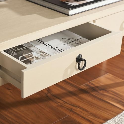 SAFAVIEH Home Collection Haven Natural Brown 2 Lower Drawer Console Table for Entryway, Living Room, Foyer - color: Natural