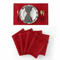 4 Piece Soft Caddice Faux Linen Place Mats Heat Resistant Dining Table Place Mats Kitchen Table Mats 12x18 Burgundy - color: Burgundy, size: Rectangular Placemats 12" x 18"