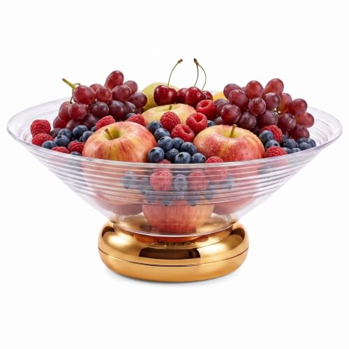 Fruit Bowl Fruit Basket for Kitchen Countertop,Storage Baskets Stand Organization Drainage Holes for Kitchen Counter, Modern Centerpiece for Dessert & Party Display