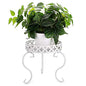 OwnMy Metal Round Plant Stand Rustproof Iron Flower Pot Holder, Indoor Outdoor Plant Stand Heavy Duty for Home, Garden, Patio, Modern Plant Stands Display Potted Rack (White) - color: White