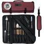 Asaya Waxed Nylon Chef Knife Roll Bag with 20 Slots and Zippered Pockets - Professional Chef Knife Bag & Storage Case, Tool Carrier with Shoulder Strap - Knives Not Included (Red) - color: Red