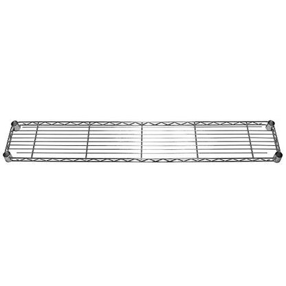Shelving Inc. 8" d x 48" w Chrome Wire Shelving with 3 Tier Shelves, Weight Capacity 800lbs Per Shelf - size: 8" d x 48" w x 34" h