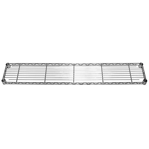 Shelving Inc. 8" d x 48" w Chrome Wire Shelving with 3 Tier Shelves, Weight Capacity 800lbs Per Shelf - size: 8" d x 48" w x 34" h