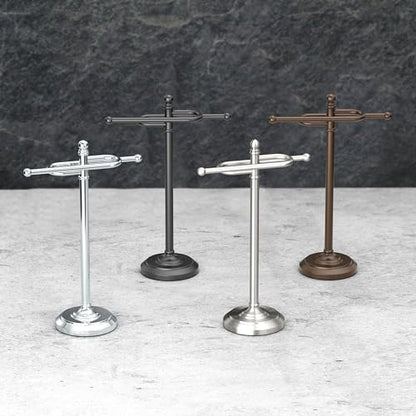 Gatco 1547 Counter Top S Style Towel Holder, Satin Nickel - color: Satin Nickel