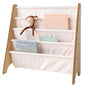 3 Sprouts Recycled Kids Bookshelf, Holds 35 Books, 4-Tier, Pink | Space-saving bookshelf, Children's room, Toddler bookcase organizer, Ages 3+, Book/toy storage, Front-facing, Covers visible - color: Solid Pink