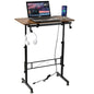 SIDUCAL Standing Desk Height Adjustable with Tiltable Tabletop, Rustic Brown - color: Brown, size: Upgraded